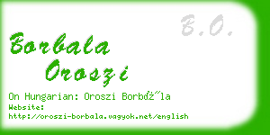 borbala oroszi business card